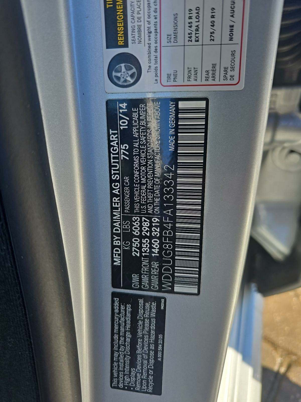 2015 Mercedes-Benz S-Class S 550 AWD