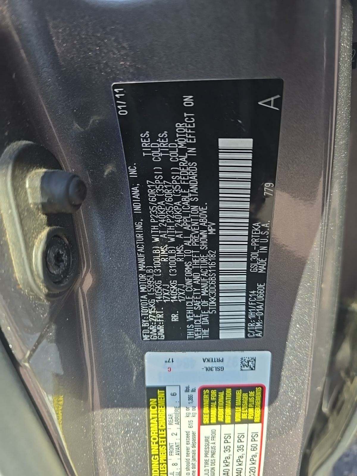 2011 Toyota Sienna LE FWD