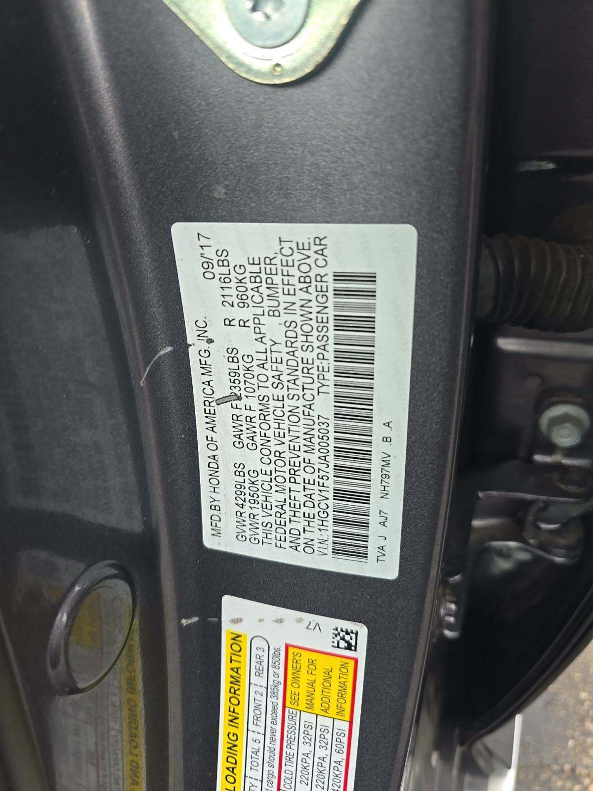 2018 Honda Accord EX-L FWD