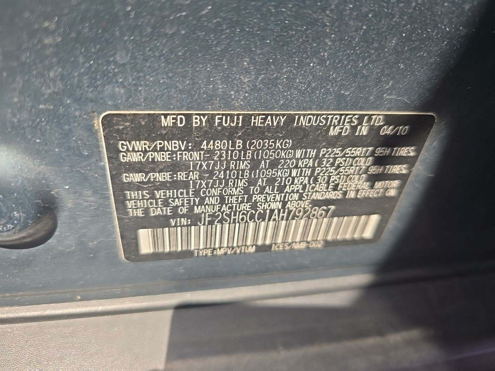 2010 Subaru Forester 2.5X Premium AWD