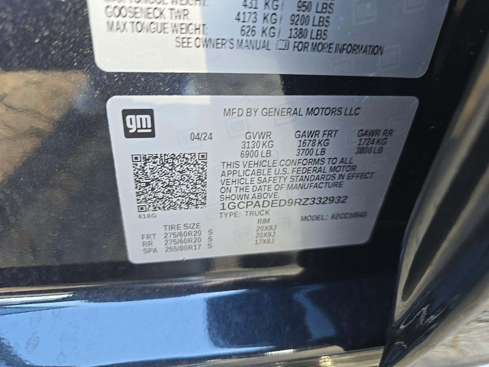 2024 Chevrolet Silverado 1500 RST RWD