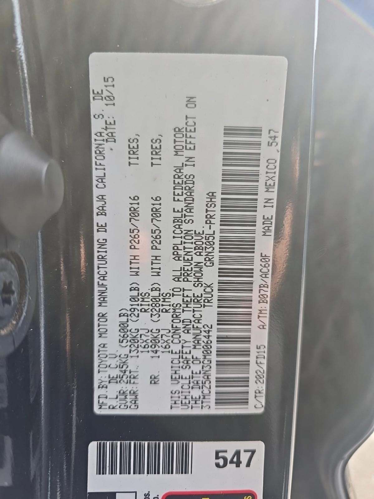 2016 Toyota Tacoma TRD Off-Road AWD