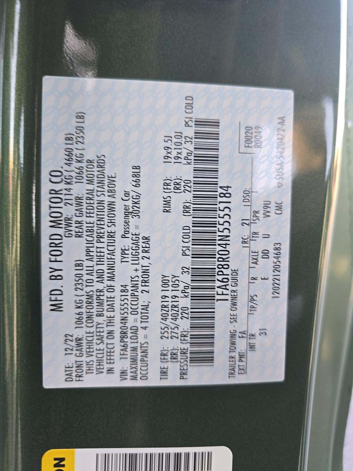 2022 Ford Mustang Mach 1 RWD