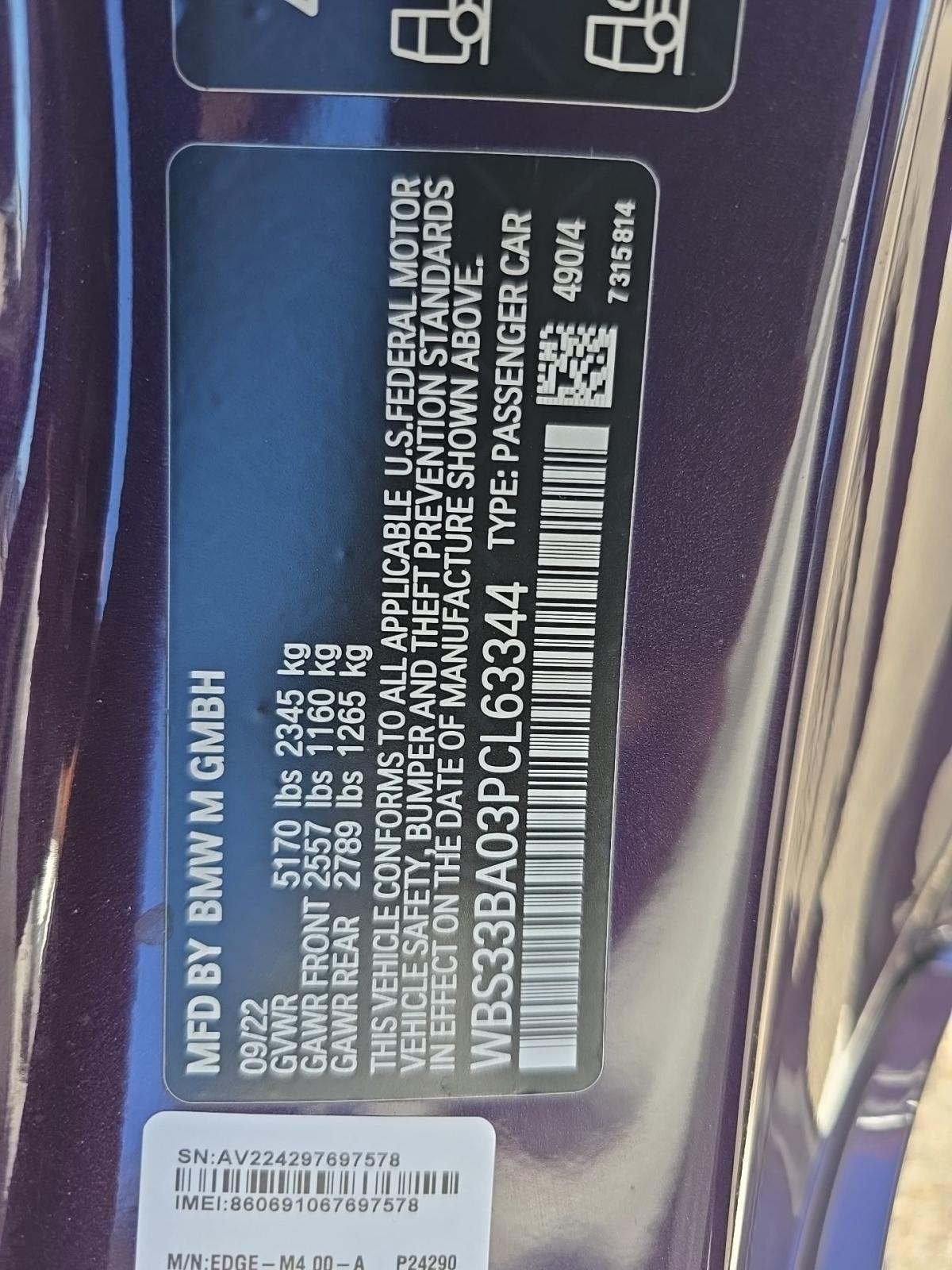 2023 BMW M4 Competition xDrive AWD