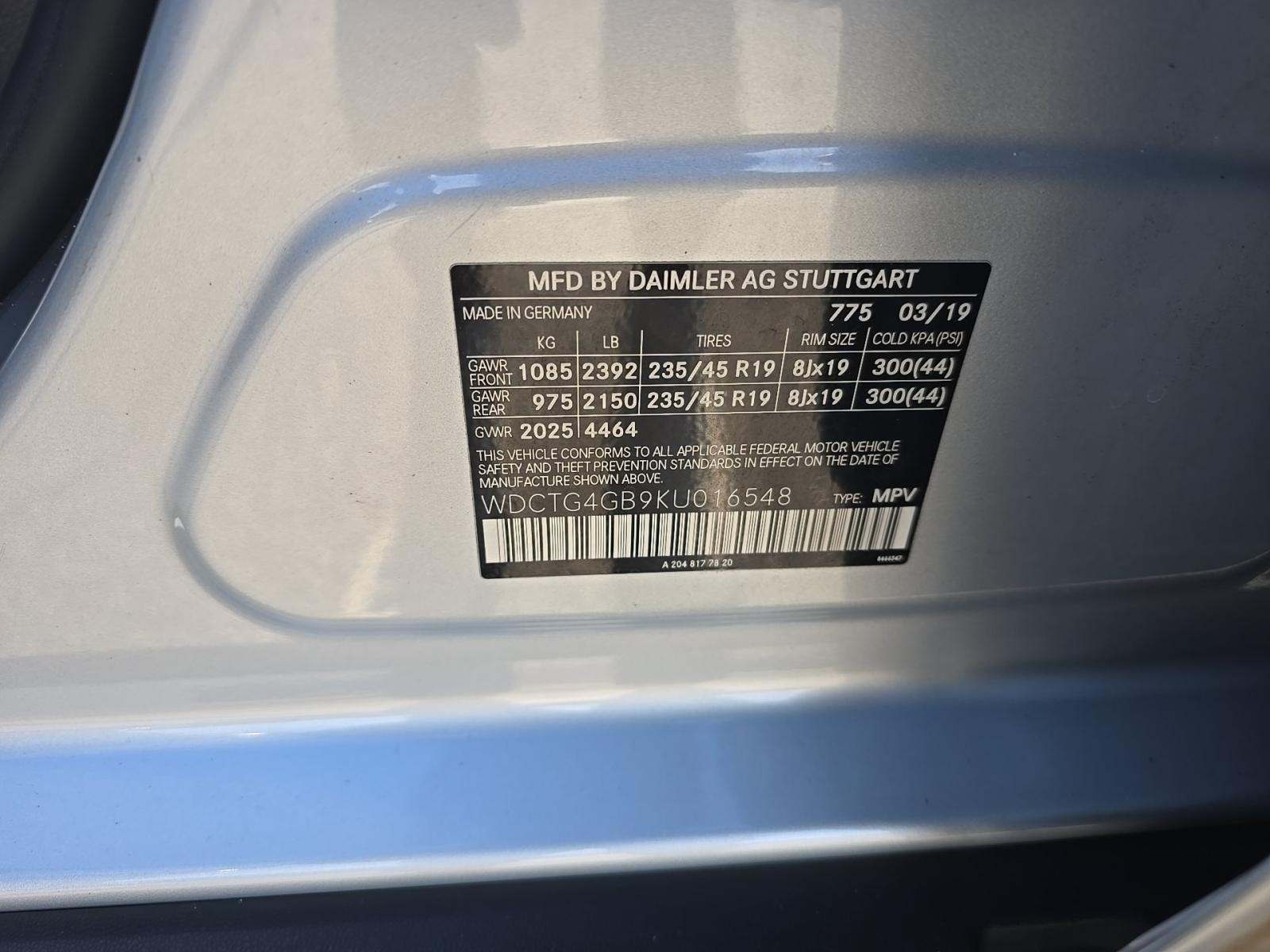 2019 Mercedes-Benz GLA GLA 250 AWD