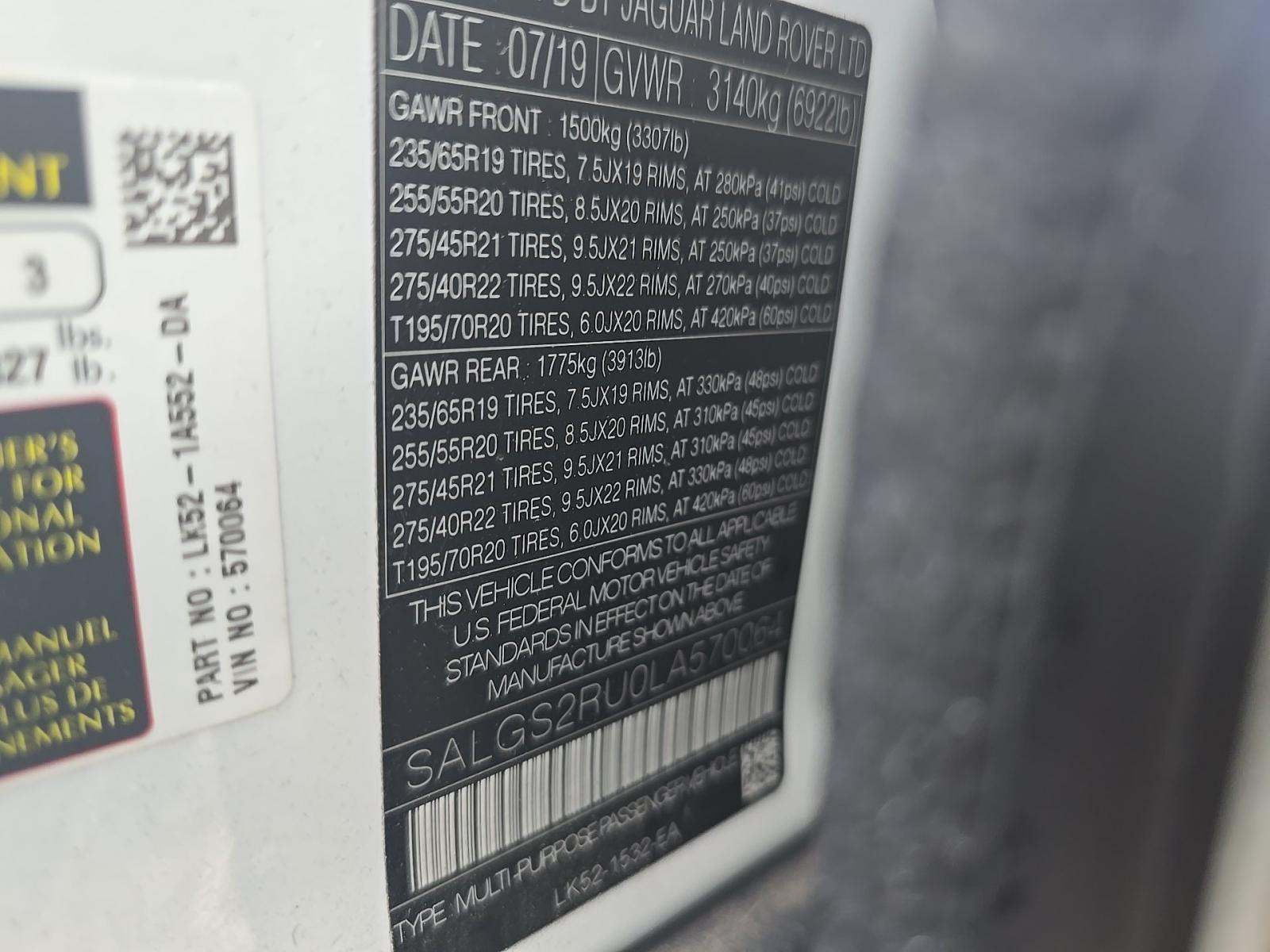 2020 Land Rover Range Rover HSE AWD