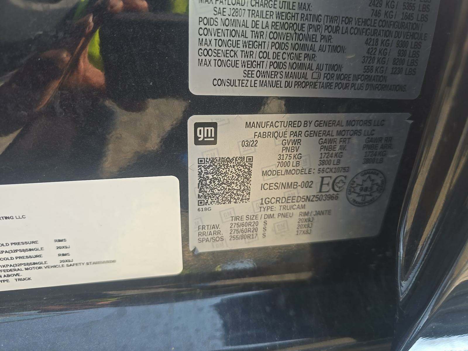 2022 Chevrolet Silverado 1500 RST AWD