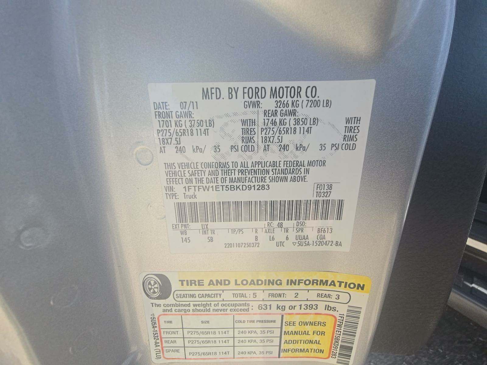 2011 Ford F-150 FX4 AWD