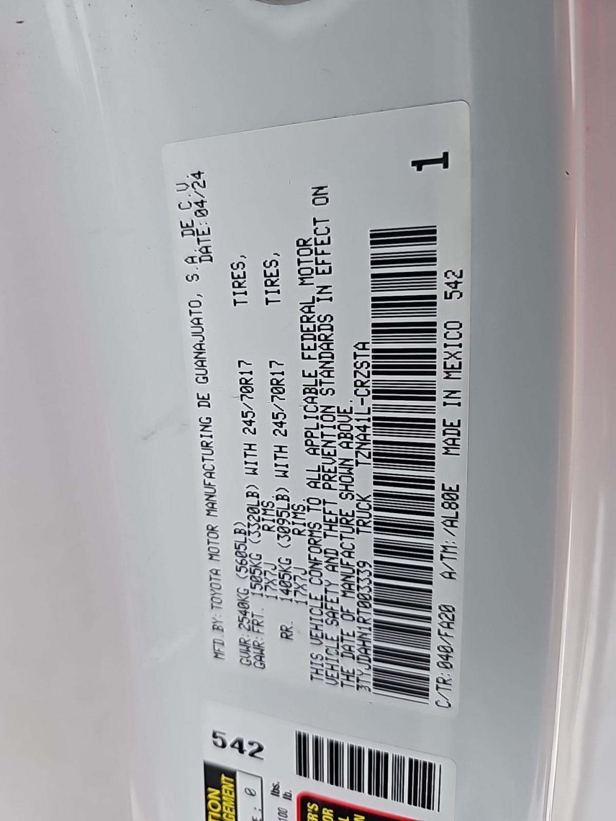 2024 Toyota Tacoma SR RWD