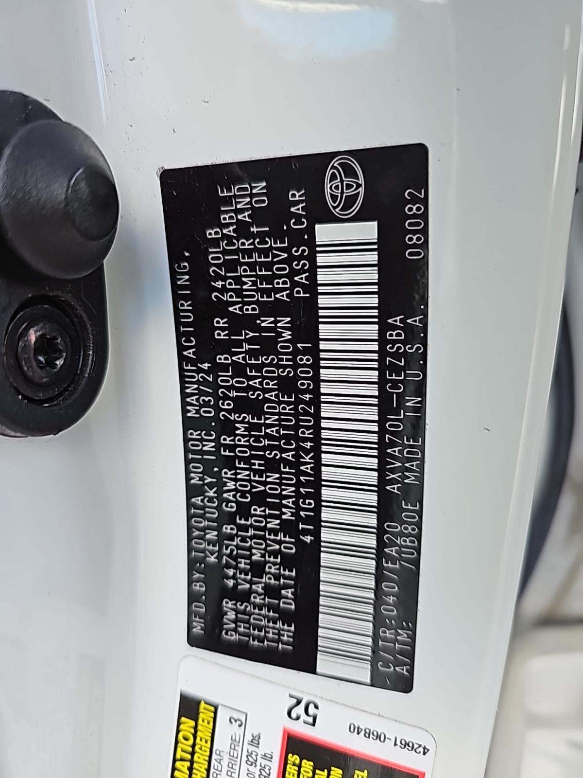 2024 Toyota Camry SE FWD