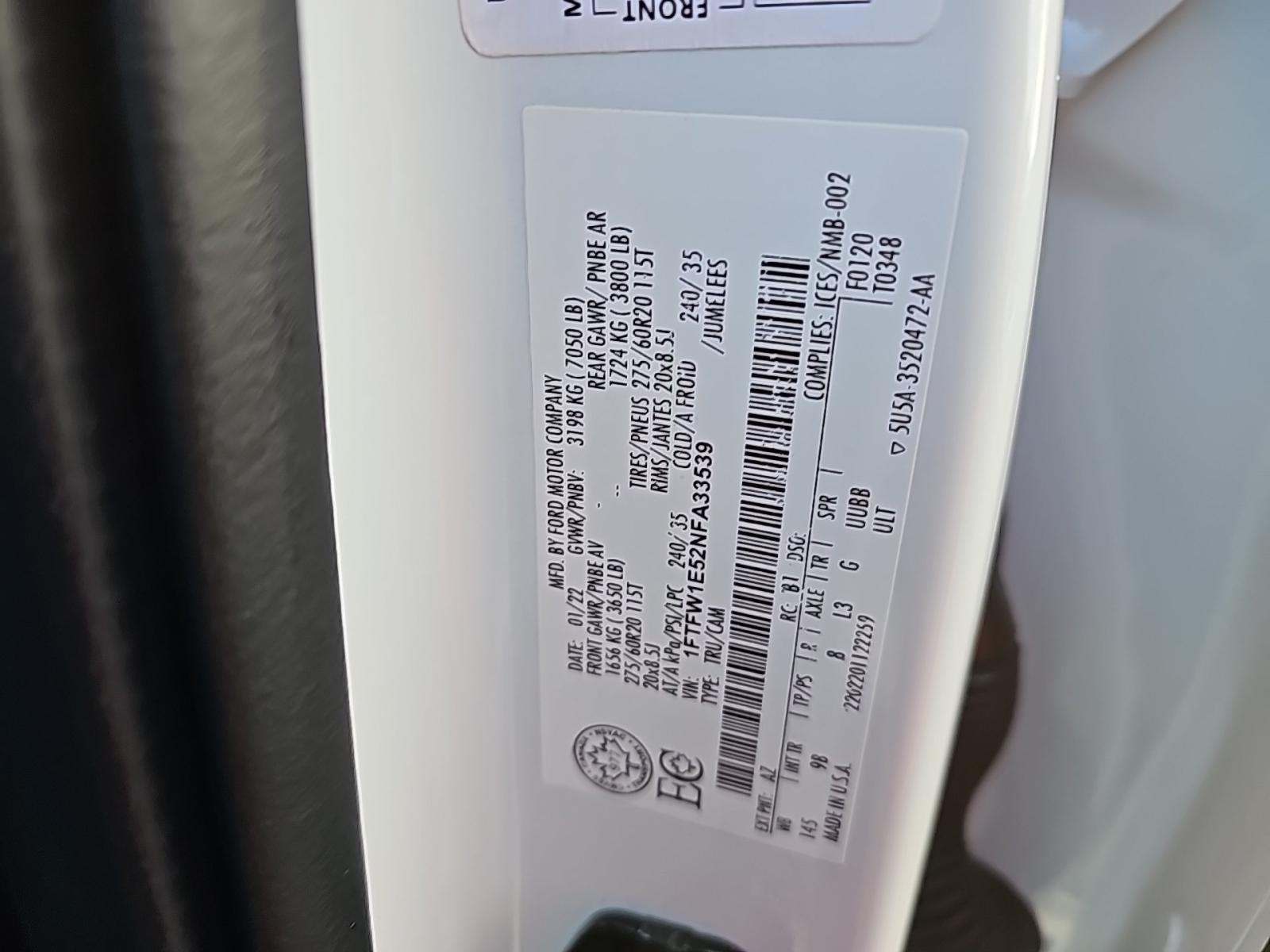 2022 Ford F-150 Platinum AWD