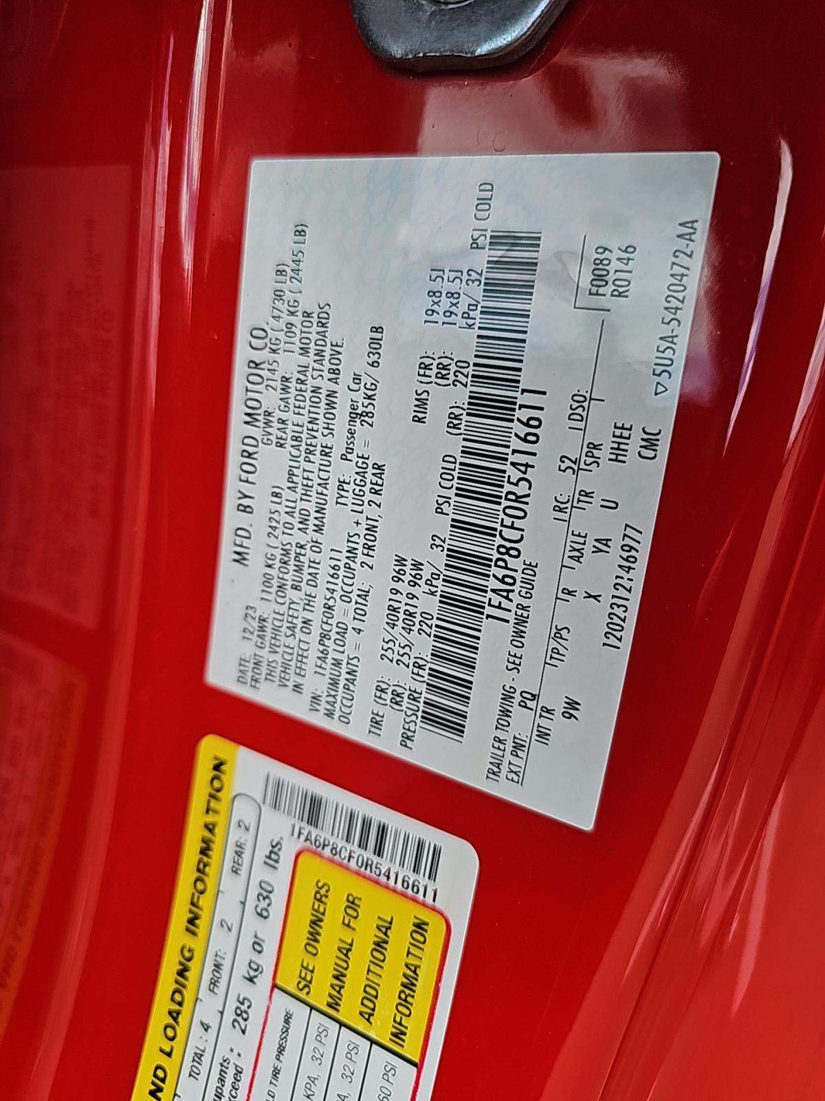 2024 Ford Mustang GT Premium RWD