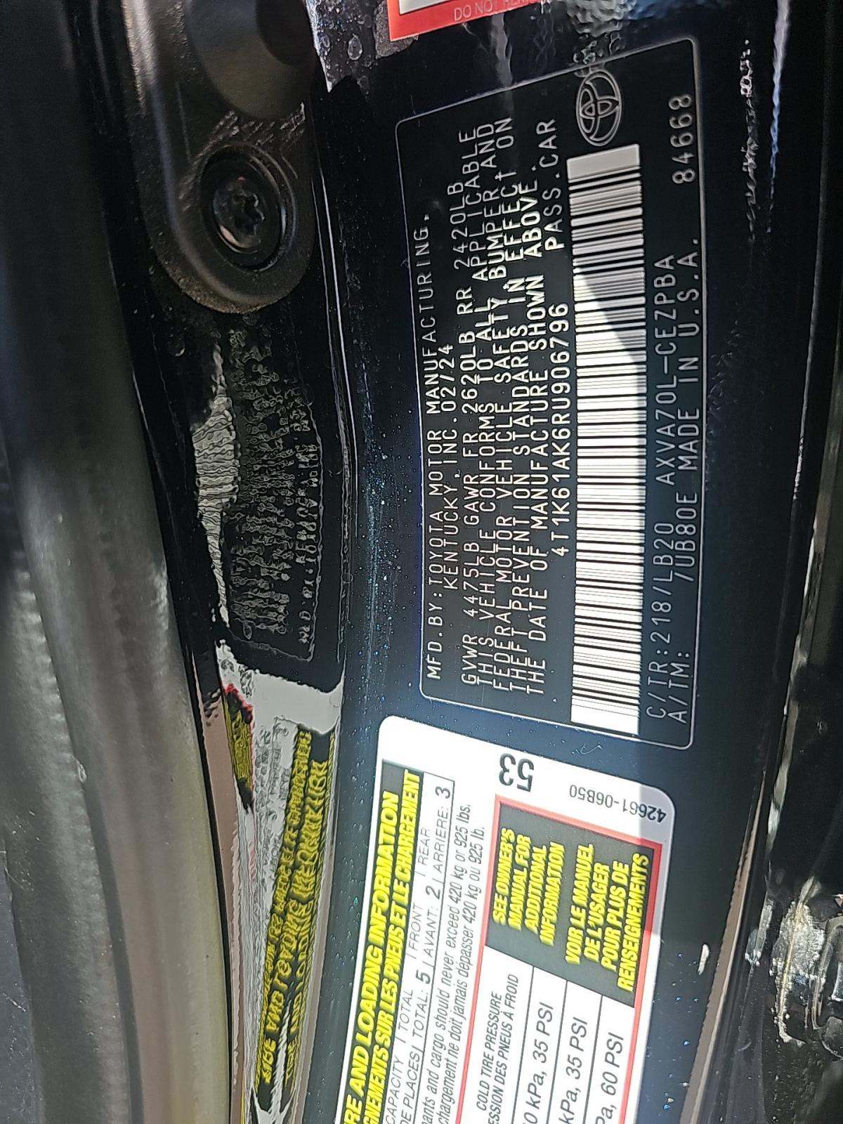 2024 Toyota Camry XSE FWD