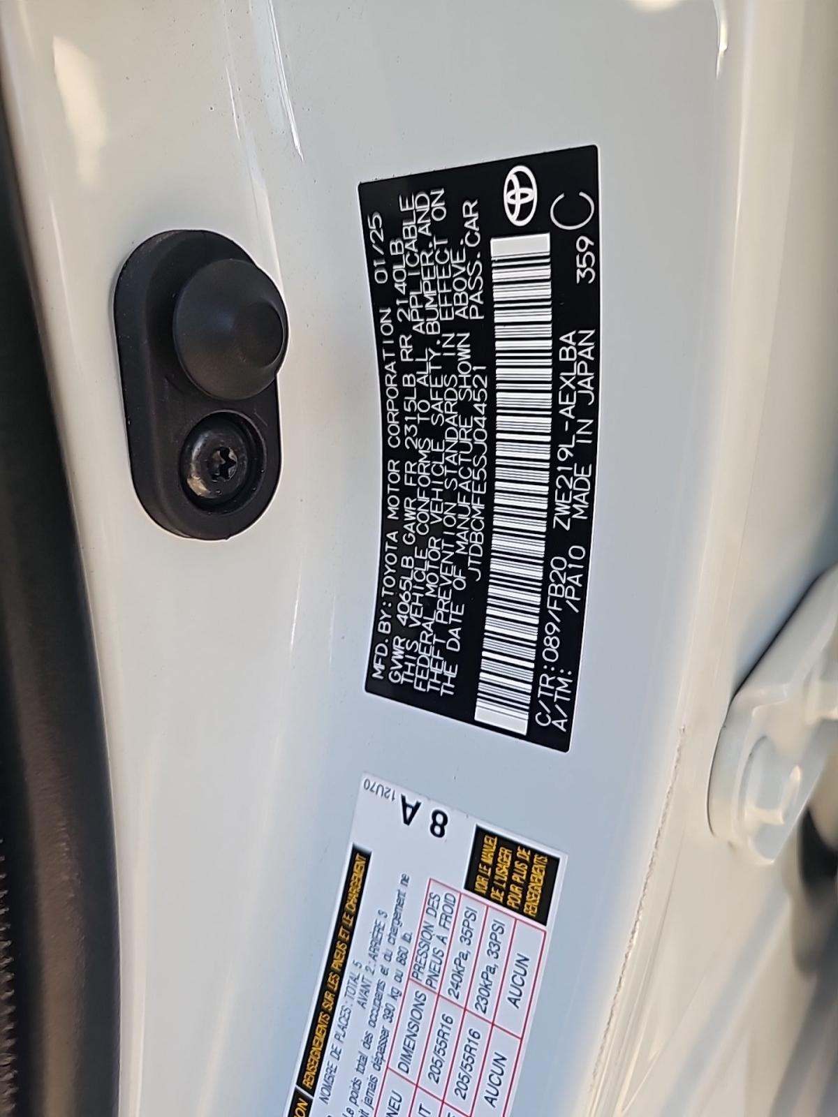 2025 Toyota Corolla Hybrid LE FWD