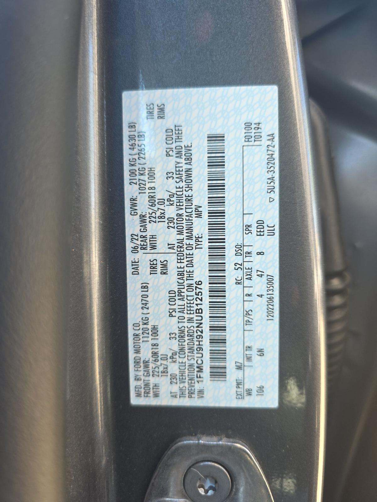 2022 Ford Escape SEL AWD