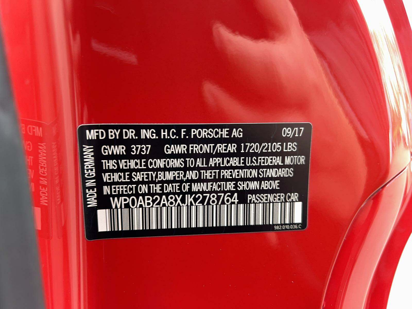 2018 Porsche 718 Cayman S RWD