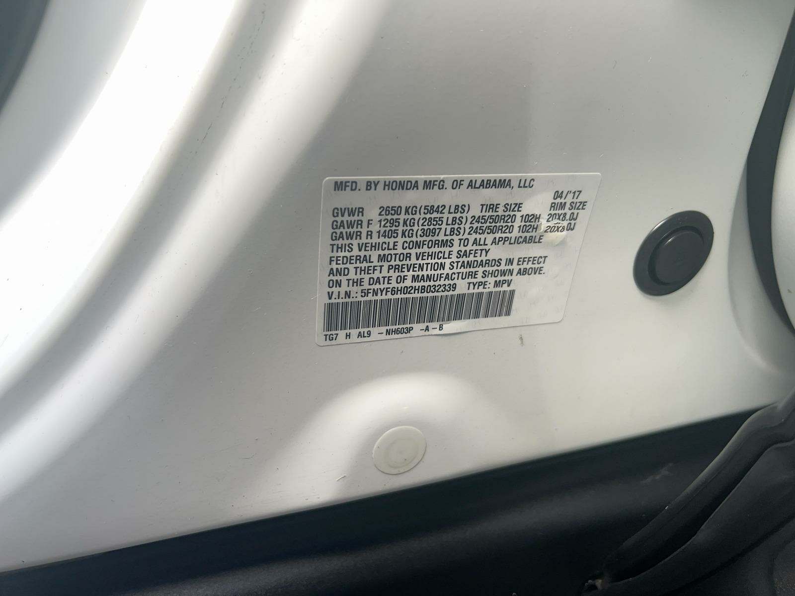 2017 Honda Pilot Elite AWD