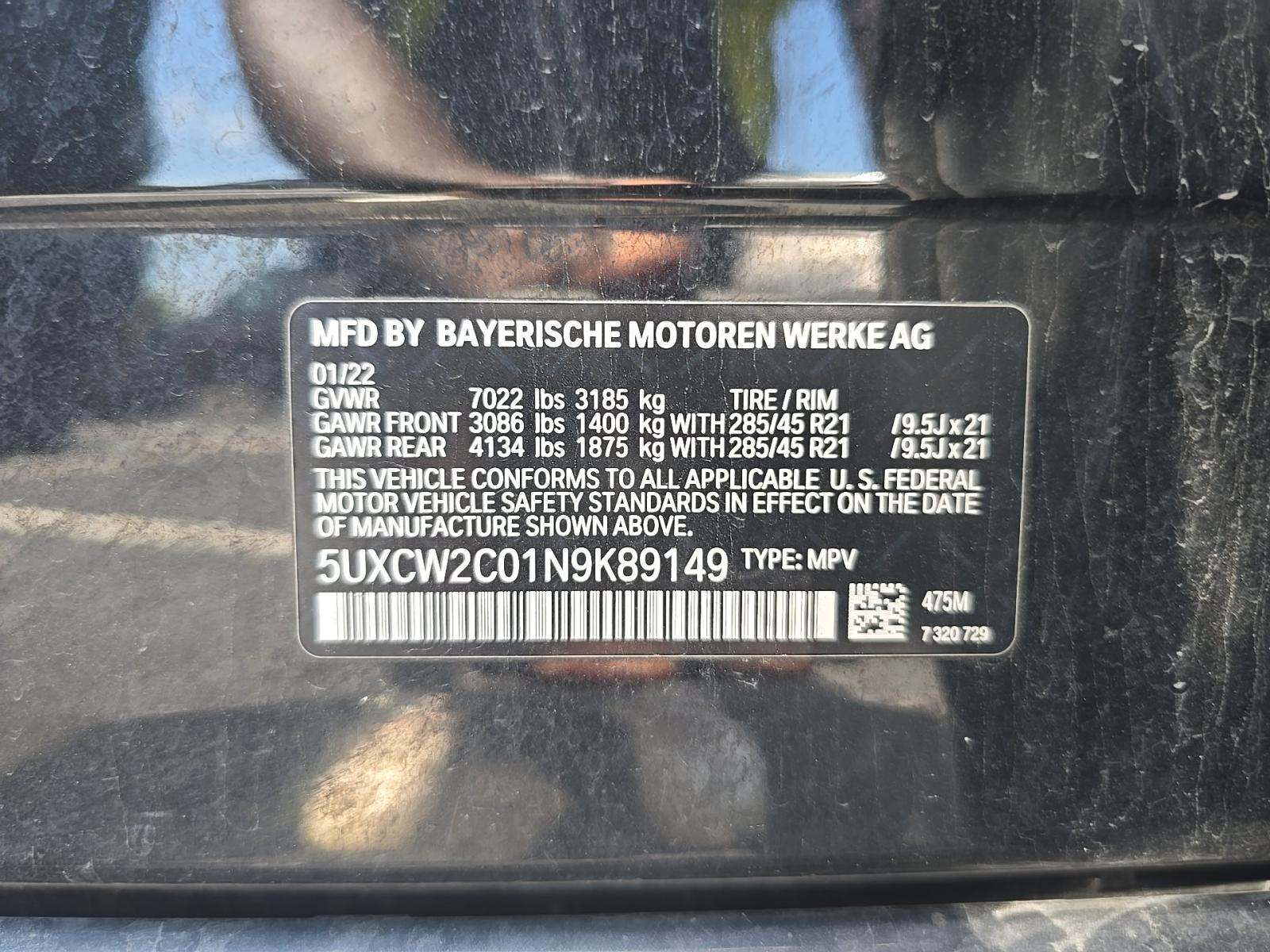 2022 BMW X7 xDrive40i AWD