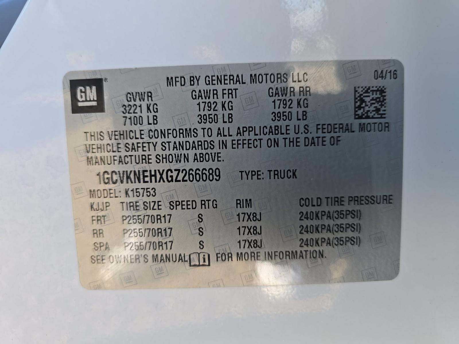 2016 Chevrolet Silverado 1500 Work Truck AWD