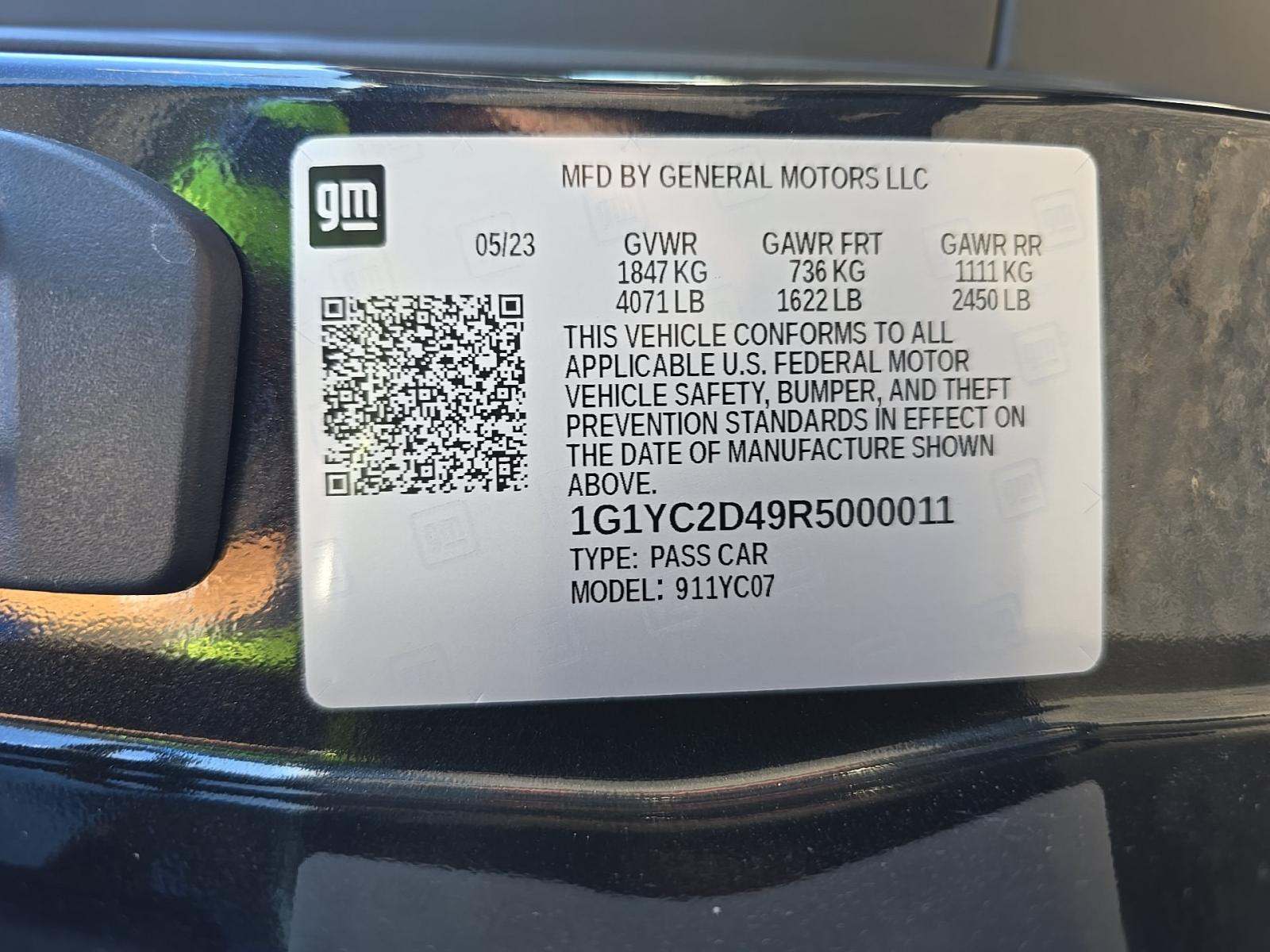 2024 Chevrolet Corvette Stingray RWD