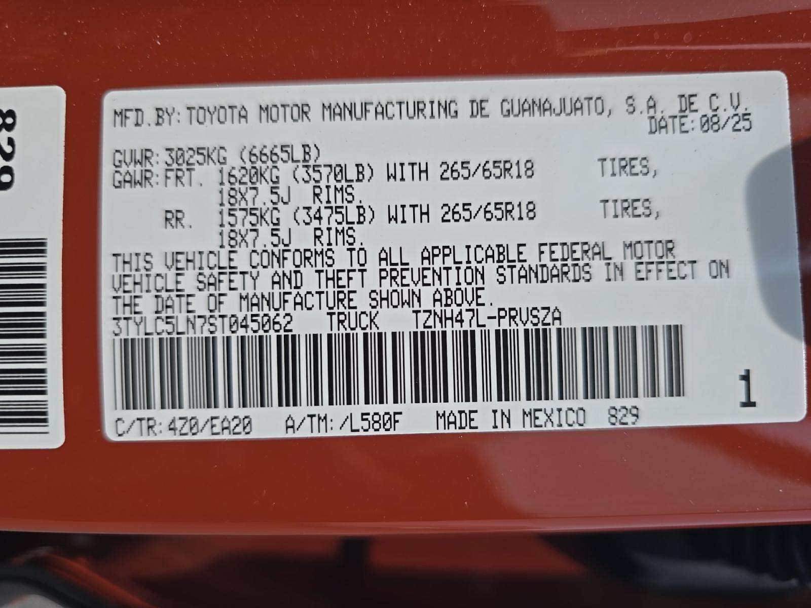 2025 Toyota Tacoma Hybrid TRD Sport AWD