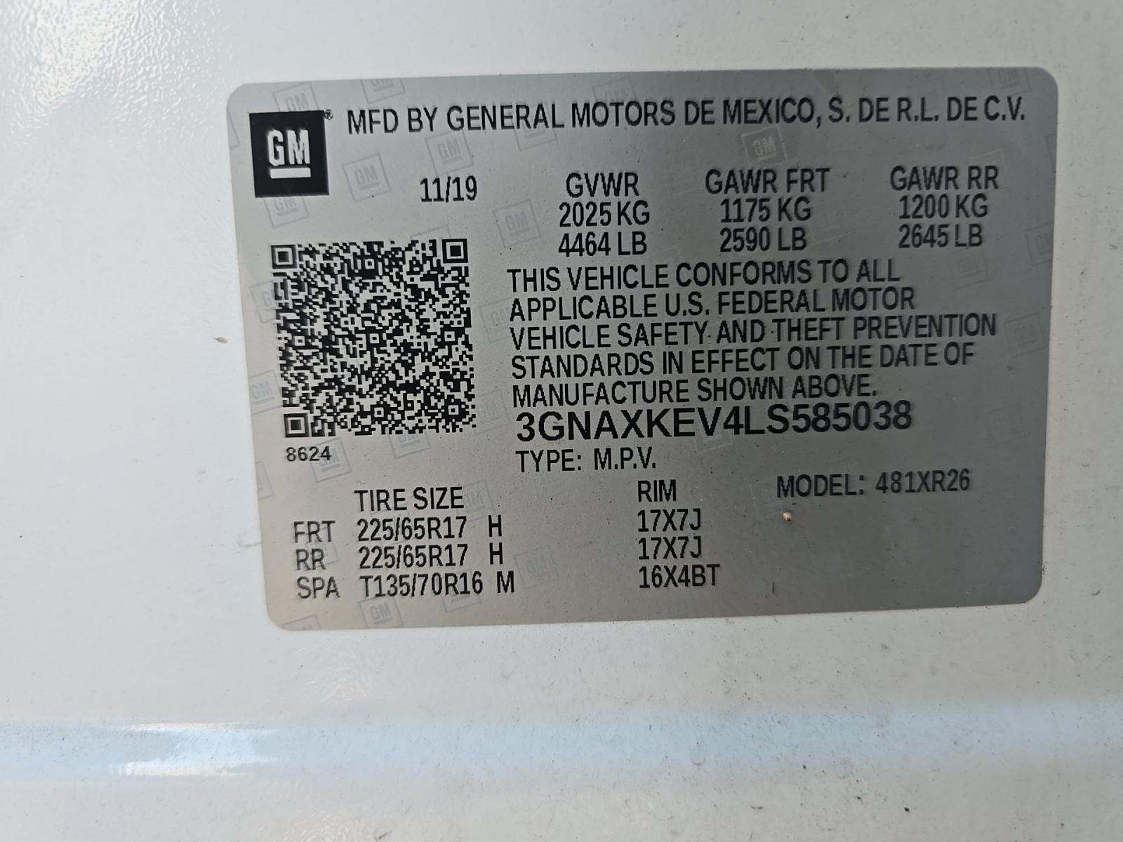 2020 Chevrolet Equinox LT FWD