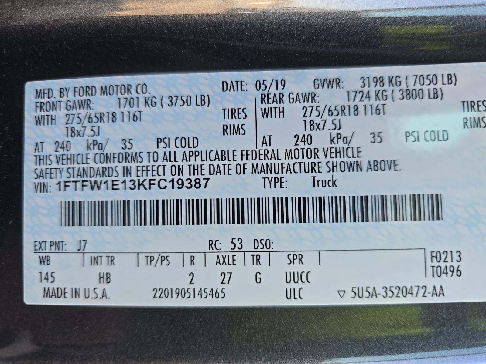 2019 Ford F-150 Lariat AWD