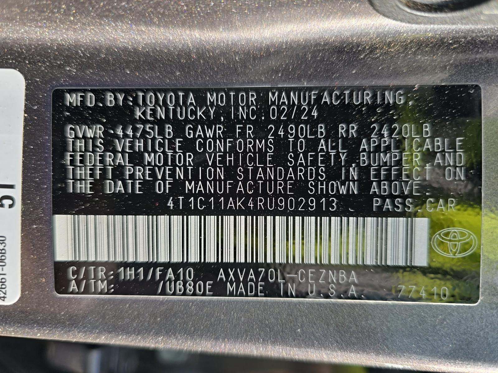 2024 Toyota Camry LE FWD