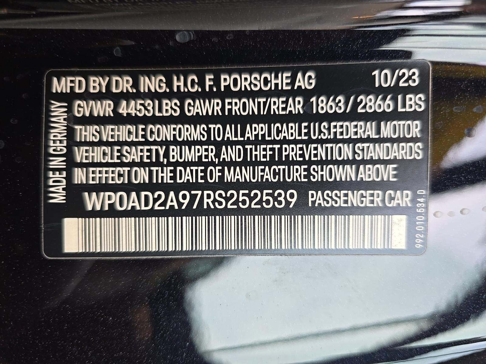 2024 Porsche 911 Turbo S AWD