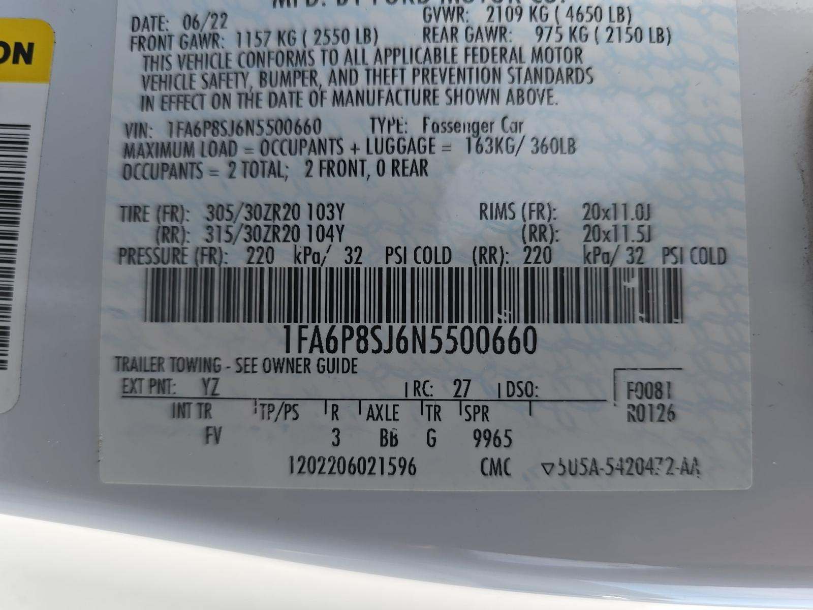 2022 Ford Mustang Shelby GT500 RWD