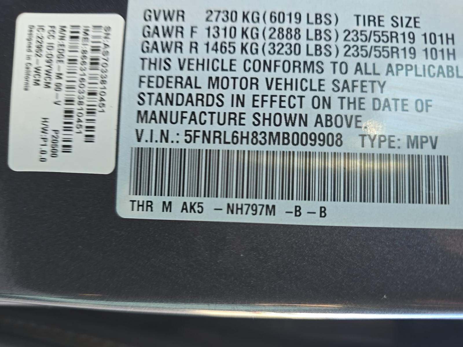 2021 Honda Odyssey Touring FWD