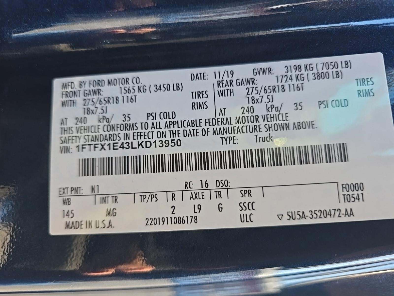 2020 Ford F-150 XLT AWD