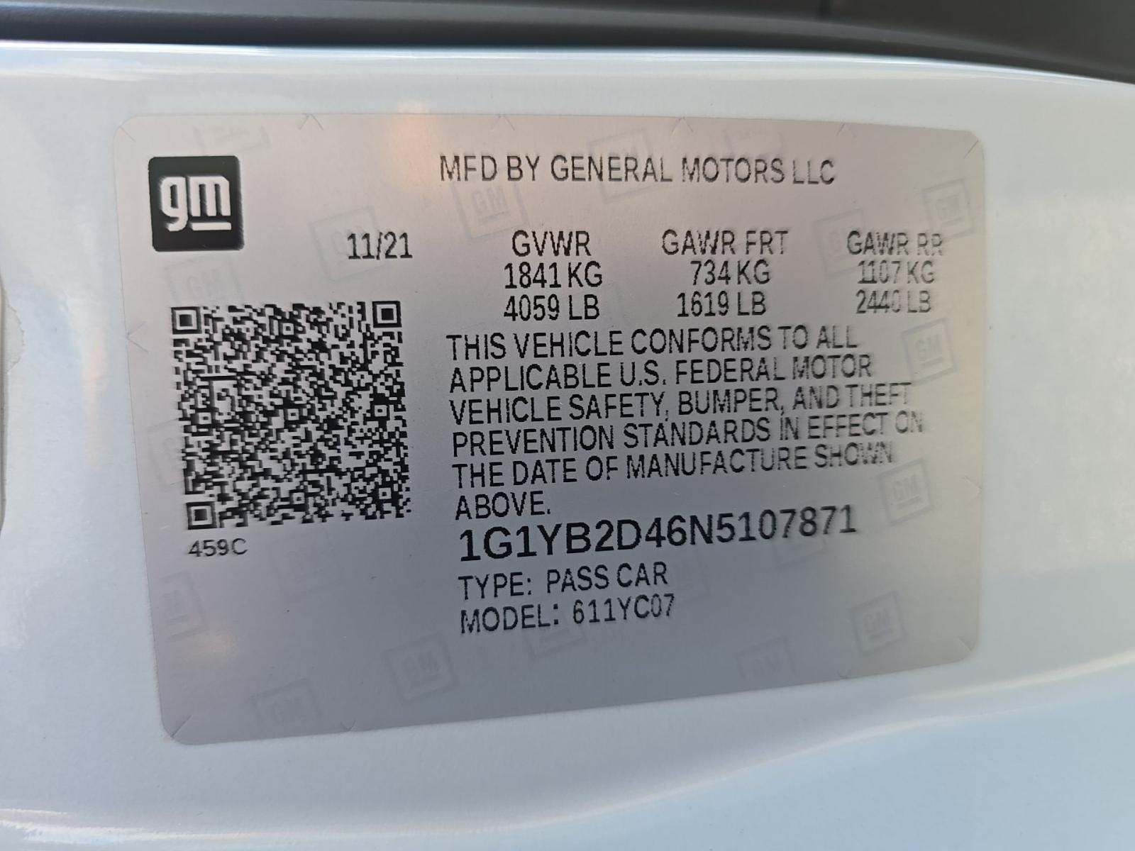 2022 Chevrolet Corvette Stingray RWD