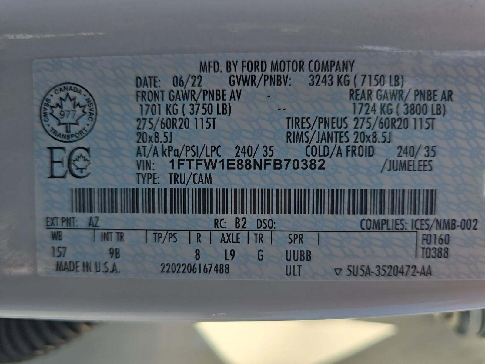 2022 Ford F-150 Platinum AWD