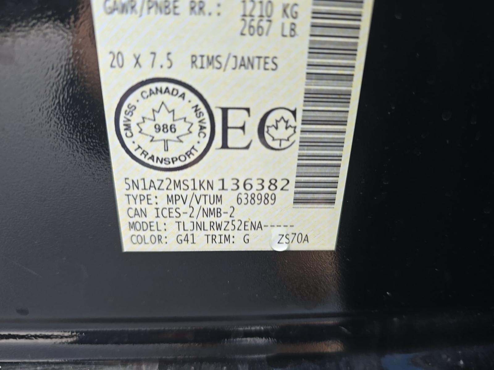 2019 Nissan Murano SL AWD