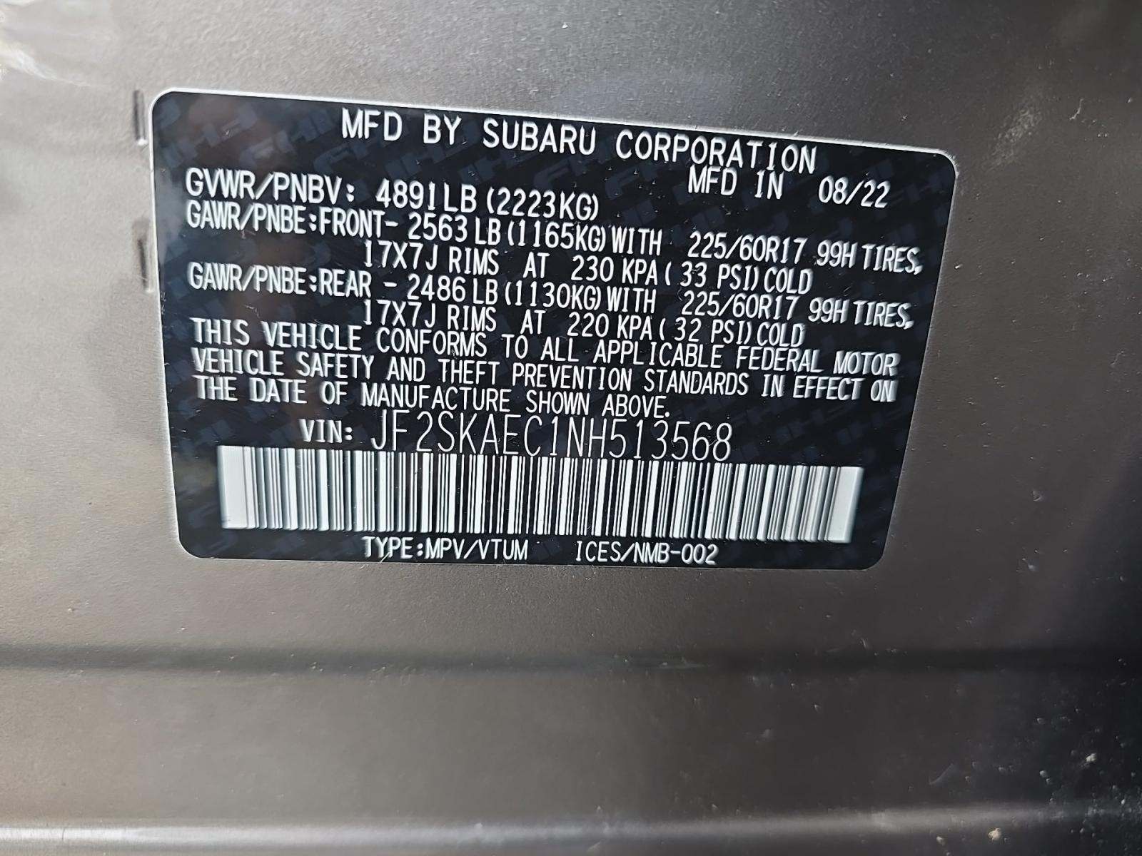 2022 Subaru Forester Premium AWD