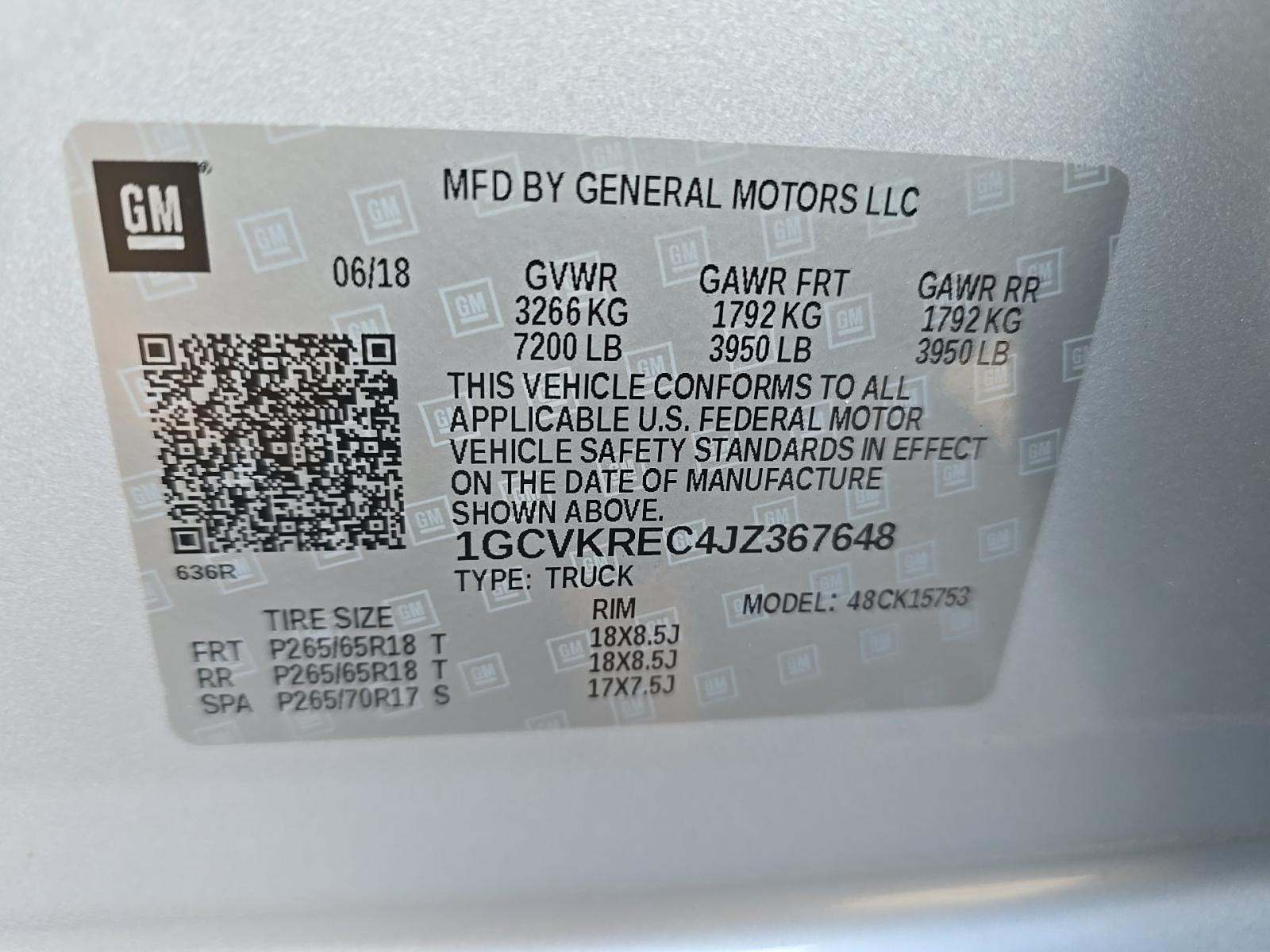 2018 Chevrolet Silverado 1500 LT Z71 AWD