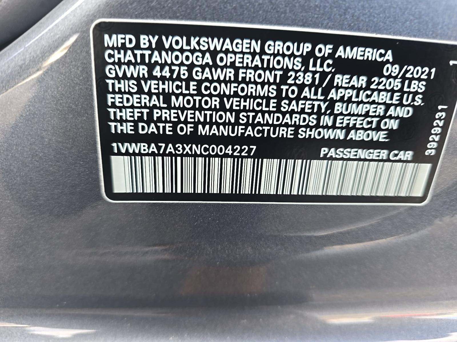 2022 Volkswagen Passat 2.0T Limited Edition FWD