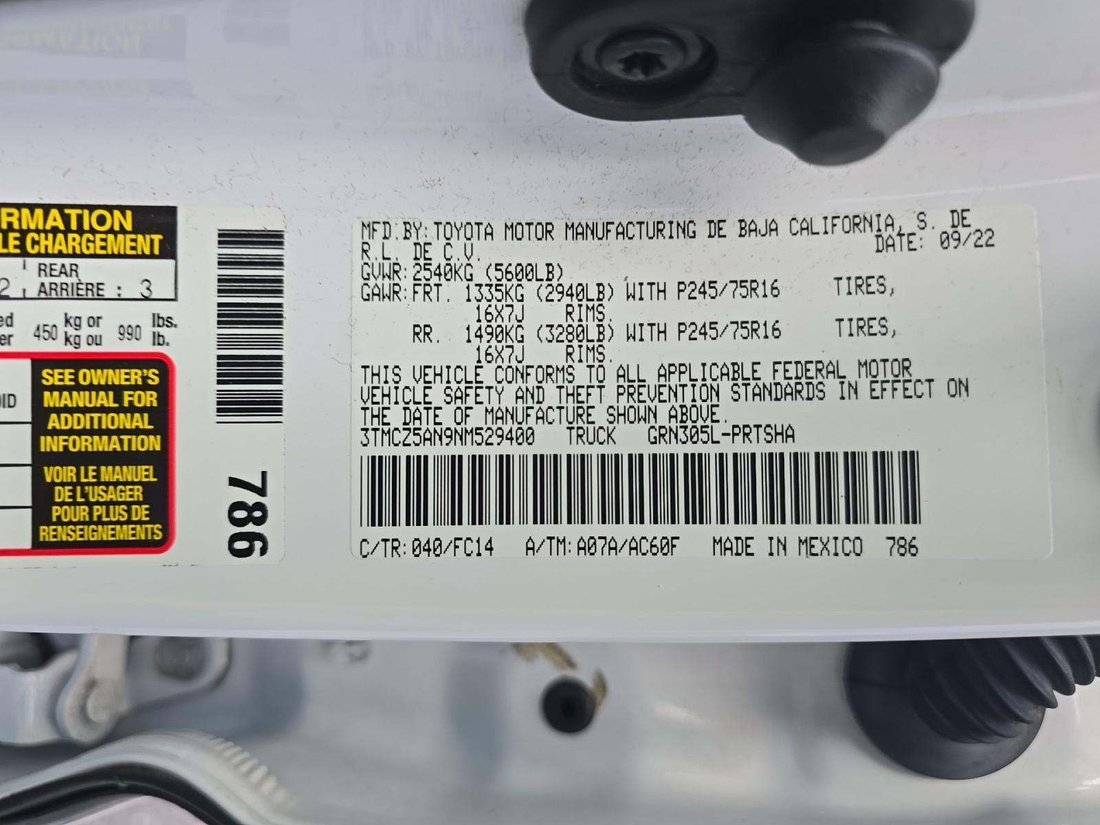 2022 Toyota Tacoma SR5 AWD