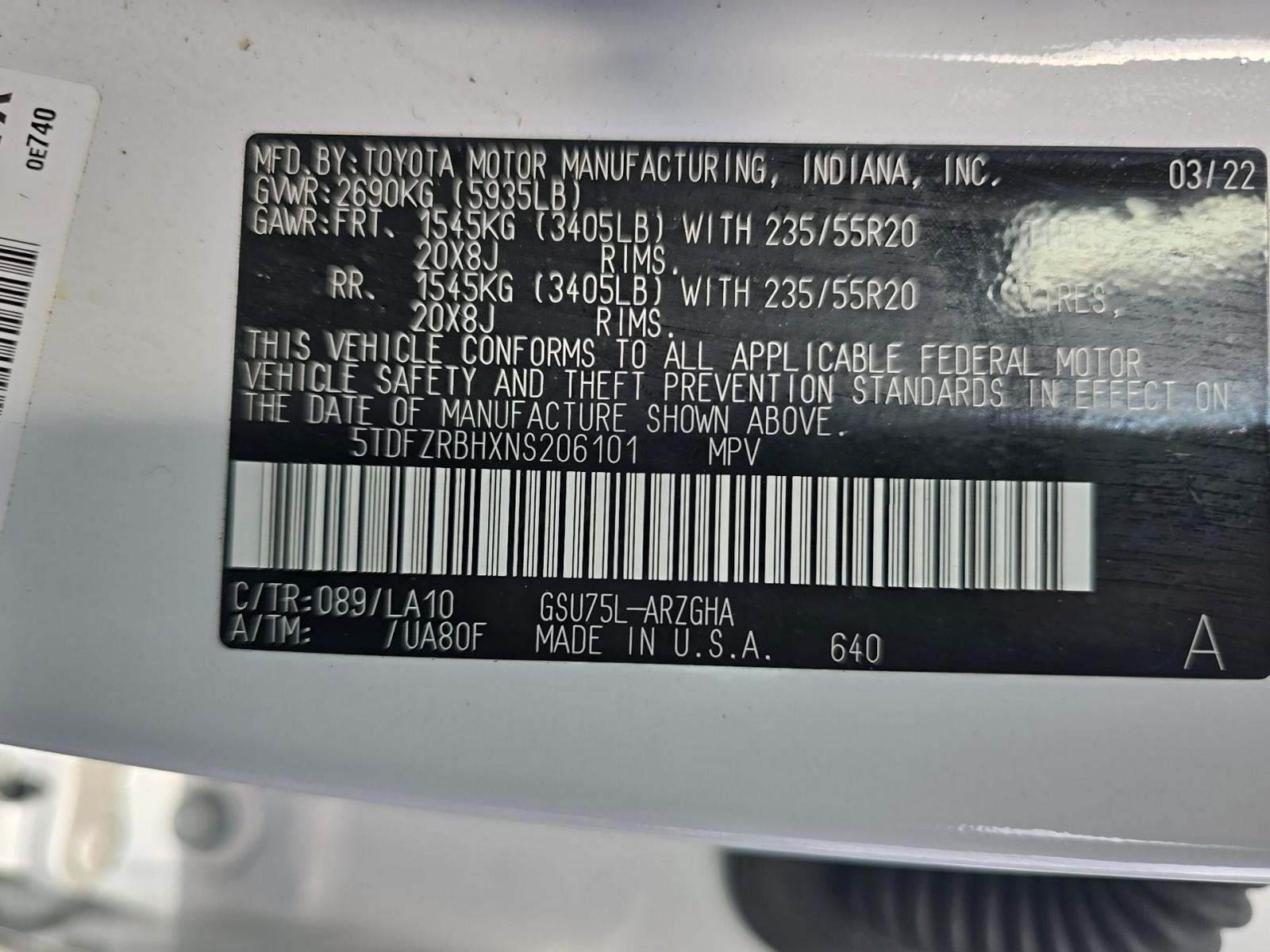 2022 Toyota Highlander Platinum AWD