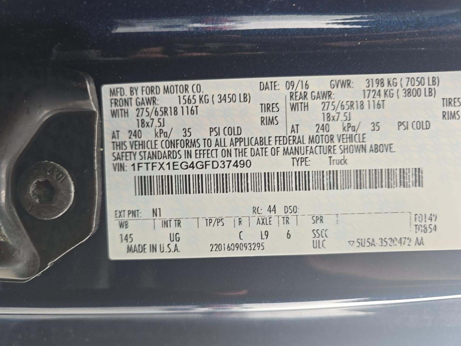 2016 Ford F-150 XLT AWD