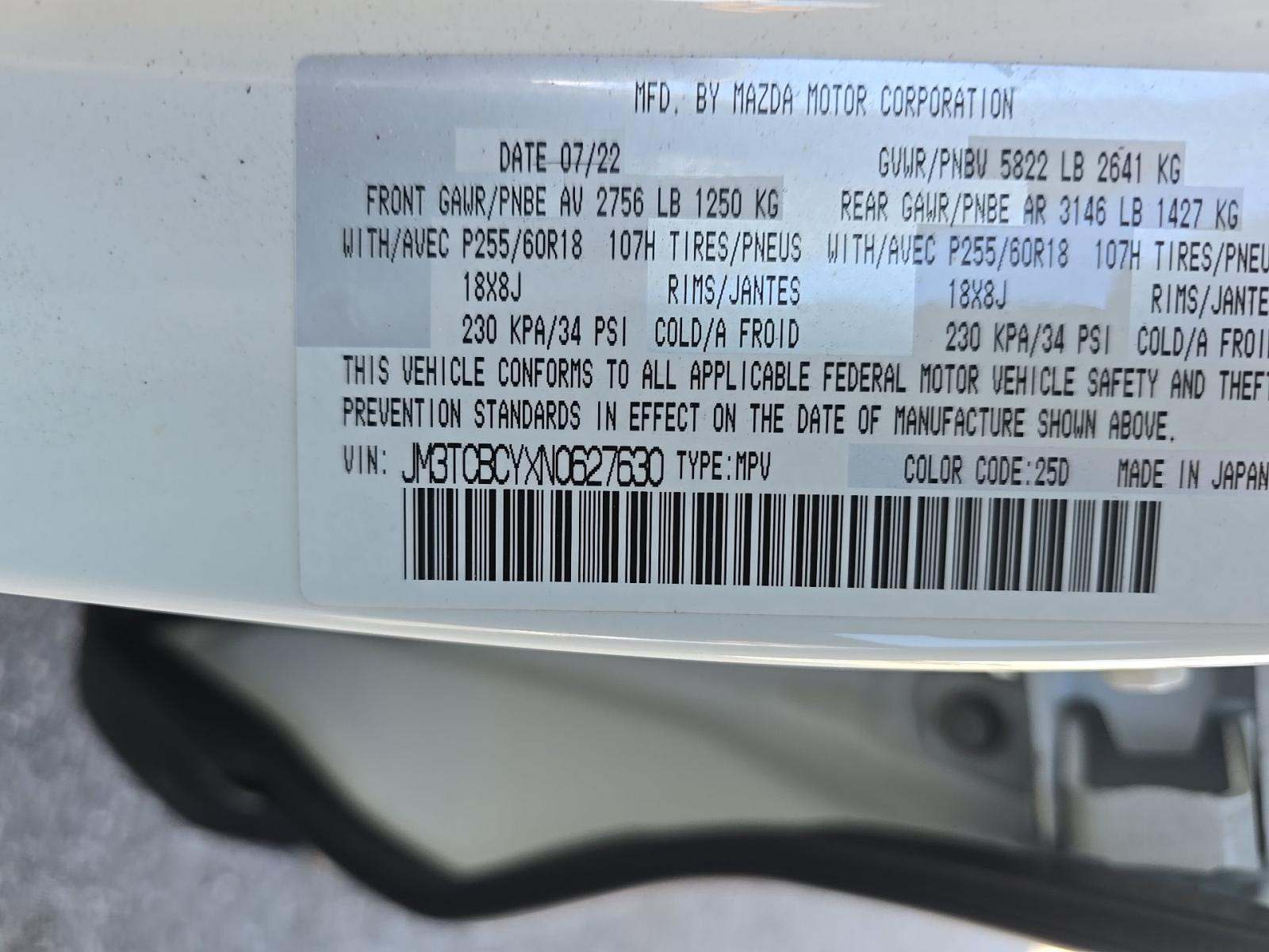 2022 MAZDA CX-9 Touring AWD