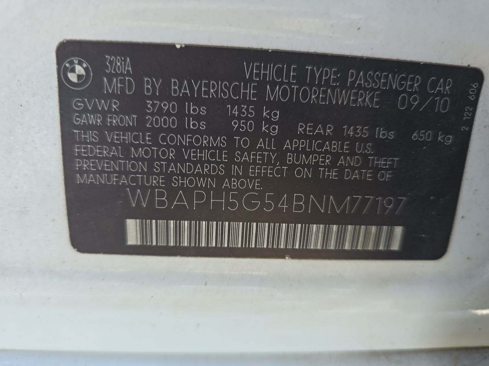 2011 BMW 3 Series 328i RWD