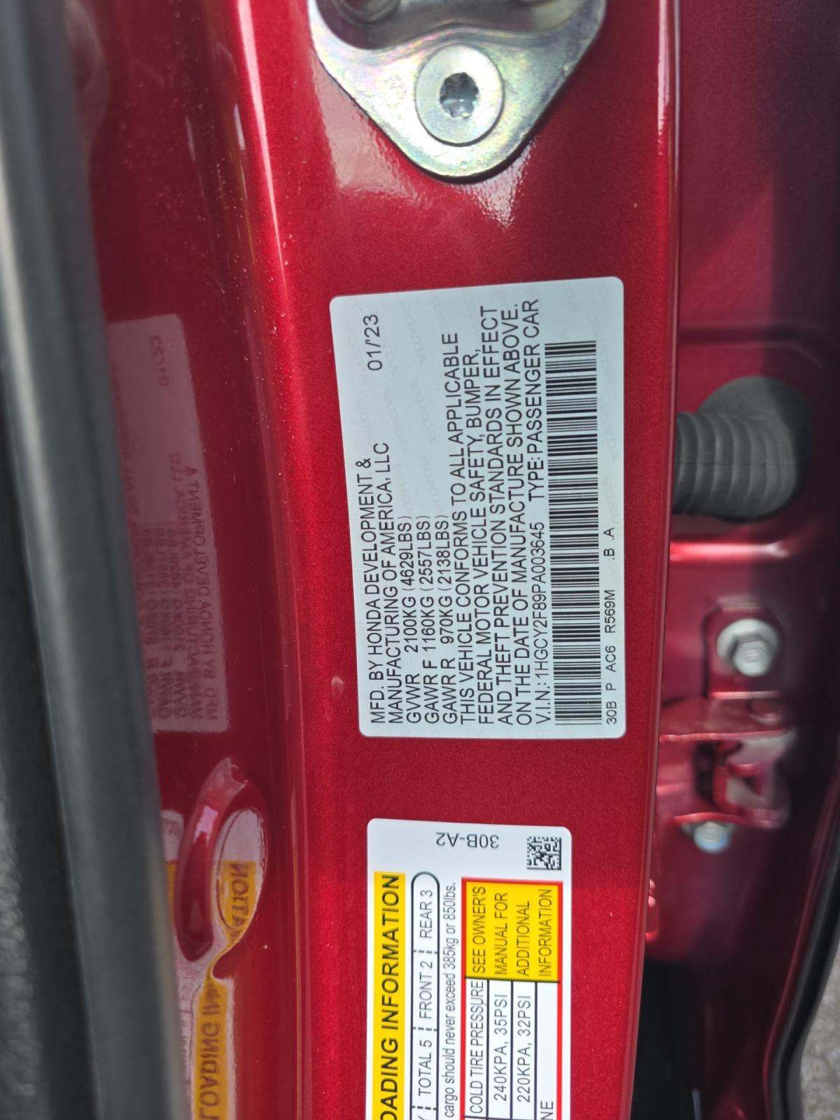 2023 Honda Accord Hybrid Touring FWD