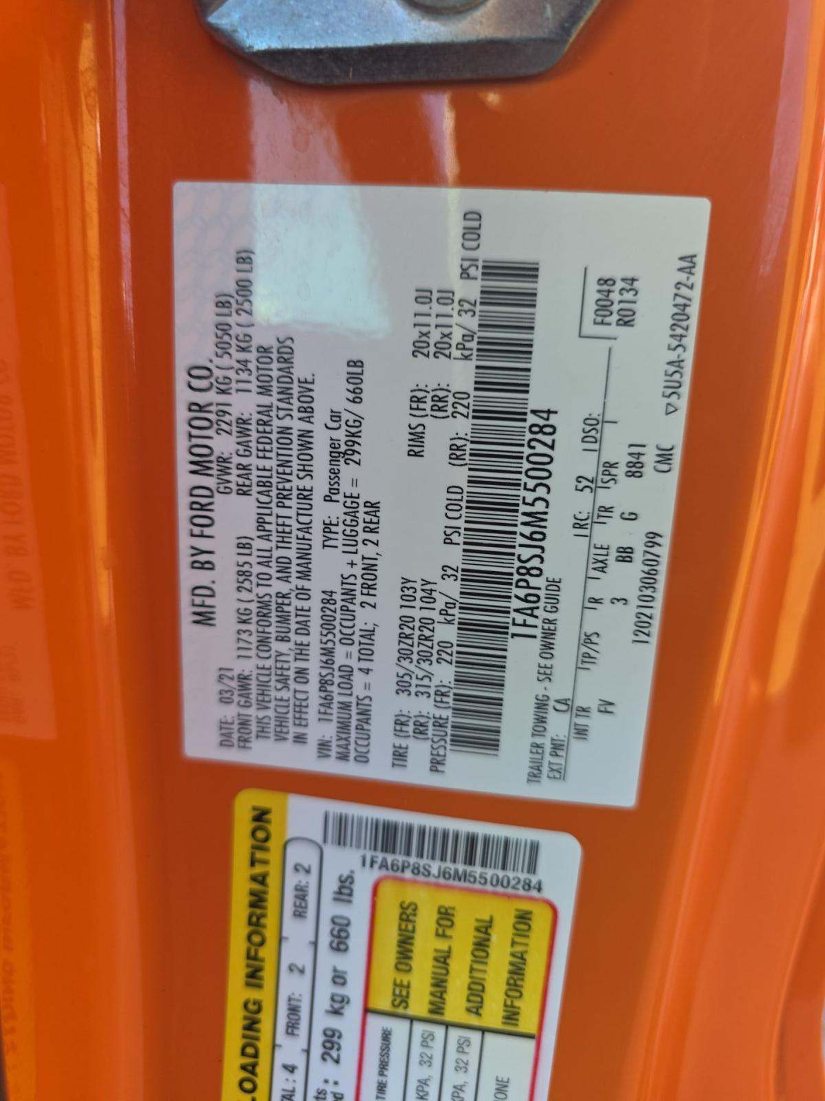 2021 Ford Mustang Shelby GT500 RWD