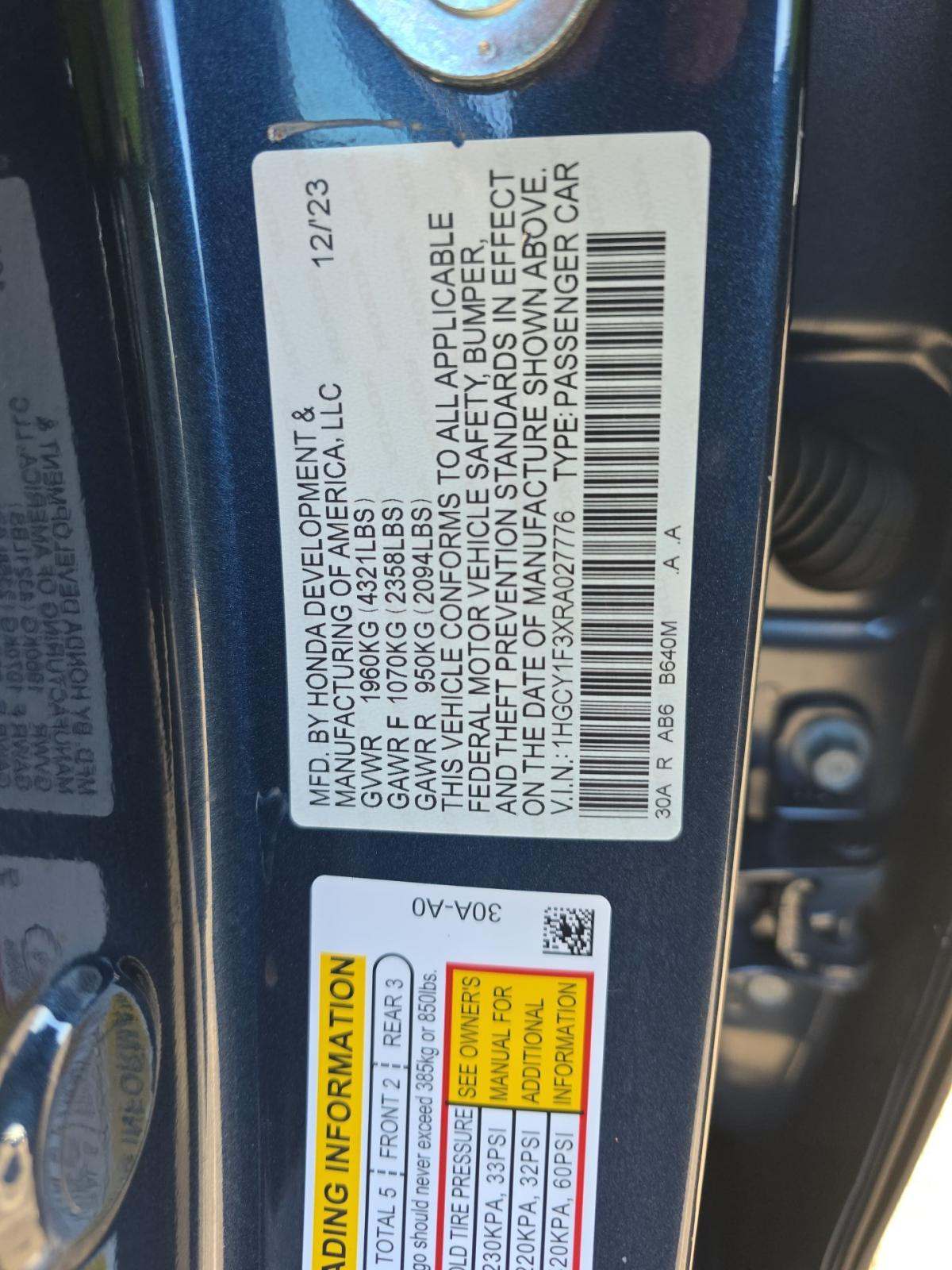 2024 Honda Accord EX FWD