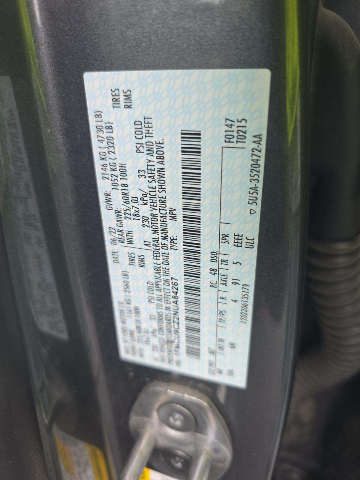 2022 Ford Escape Hybrid SEL AWD