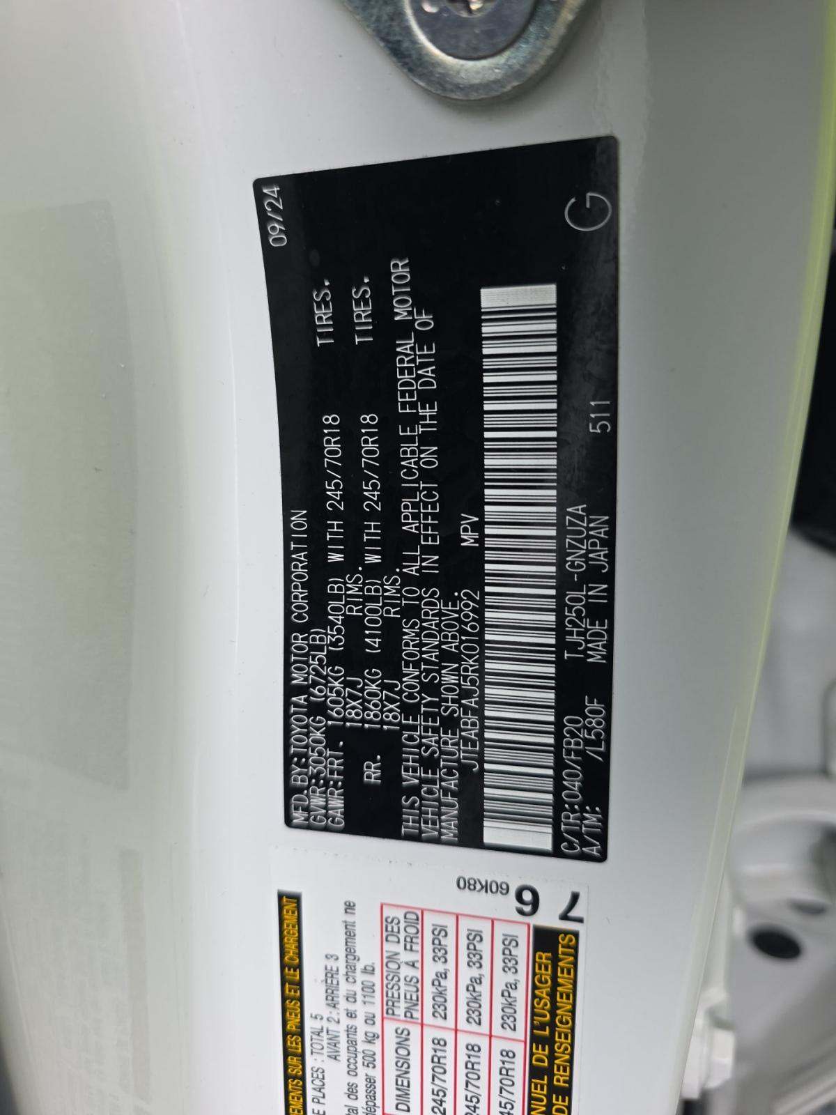 2024 Toyota Land Cruiser 1958 AWD