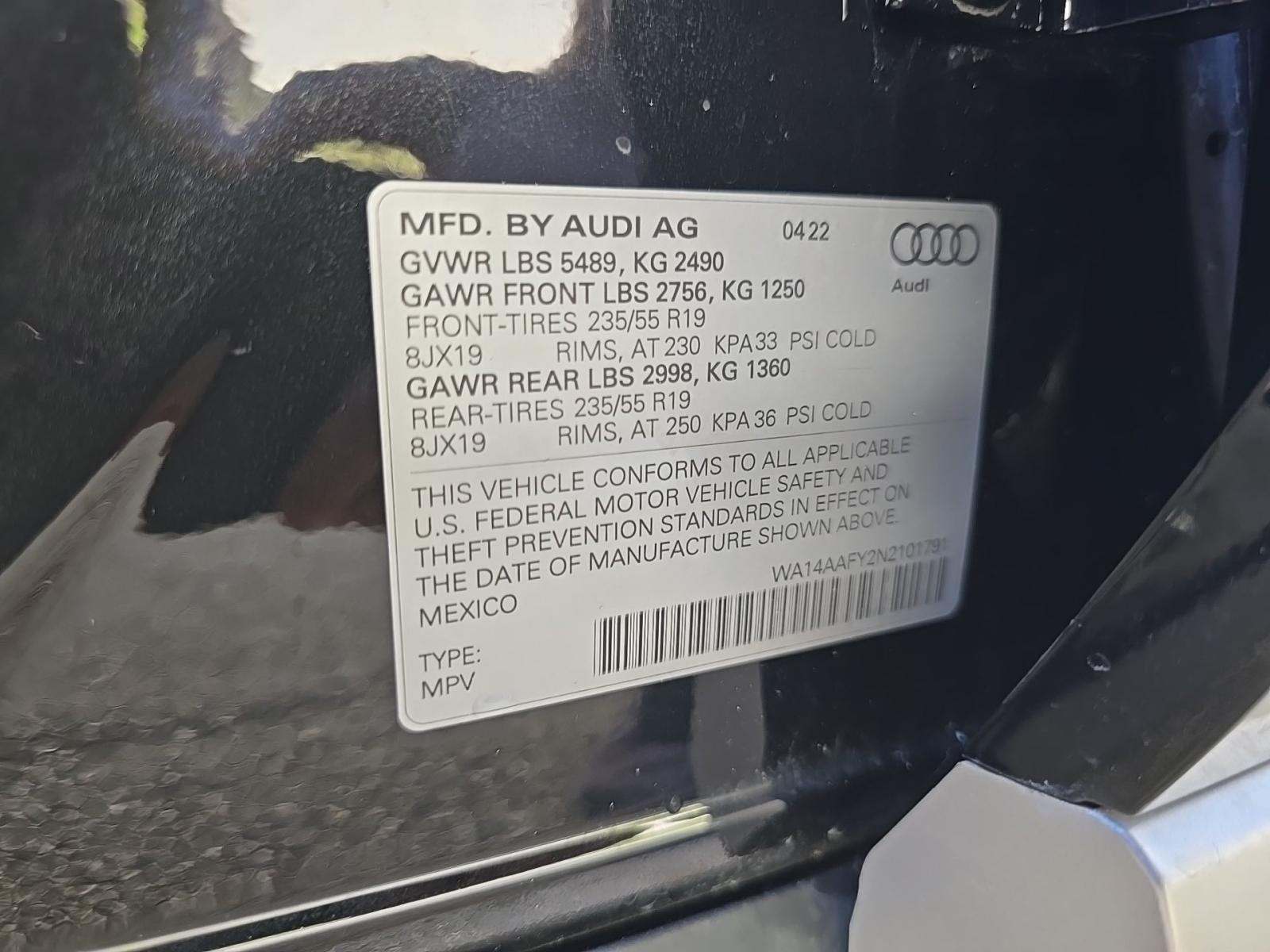 2022 Audi Q5 S line Premium AWD