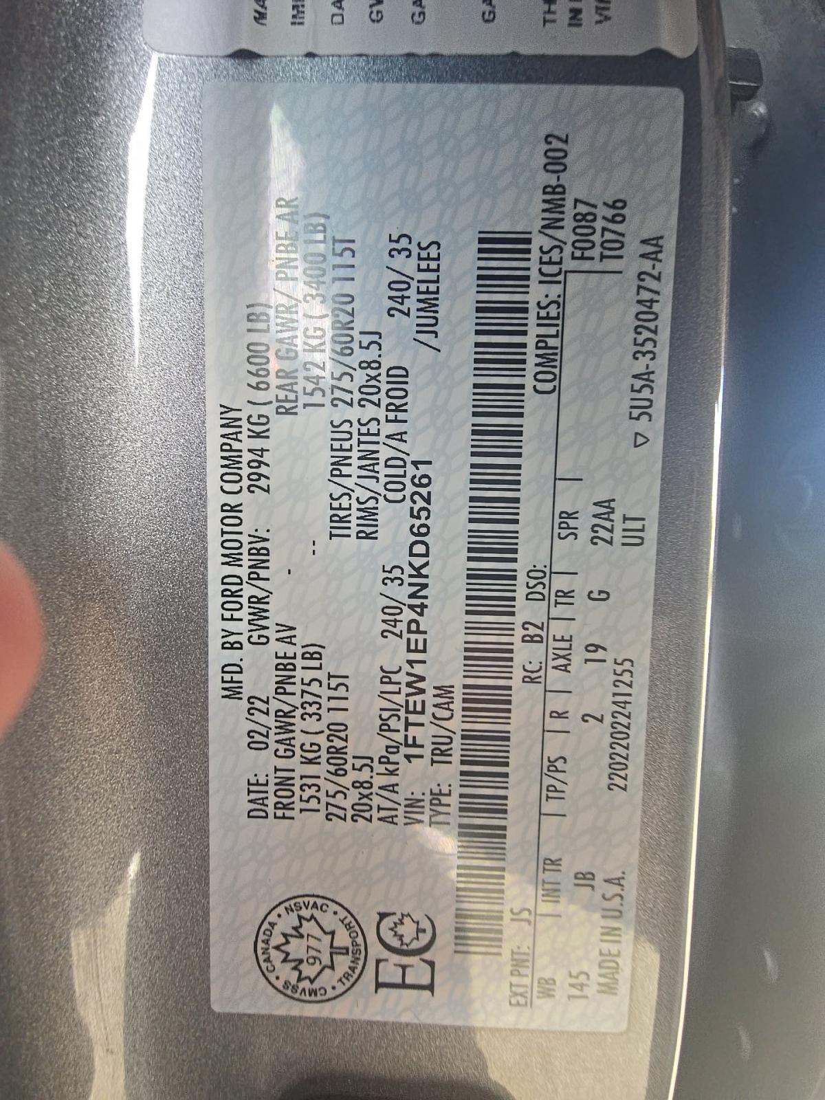 2022 Ford F-150 XL AWD